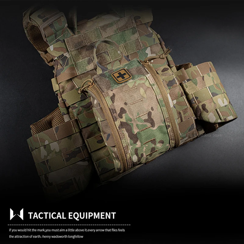 MOLLE-Kit de primeros auxilios táctico, bolsa para cinturón, chaleco de caza, acampada al aire libre, paquete de primeros auxilios de respuesta rápida A - imagen 3