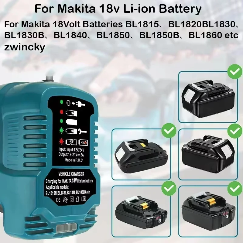 Cargador Makita Milwaukee Dewalt 18V/20V – Enchufe mechero coche - imagen 5