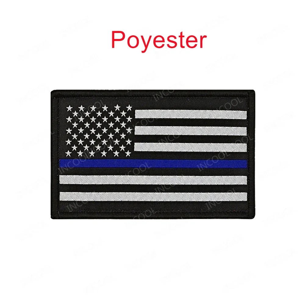 US Flag Blue Line