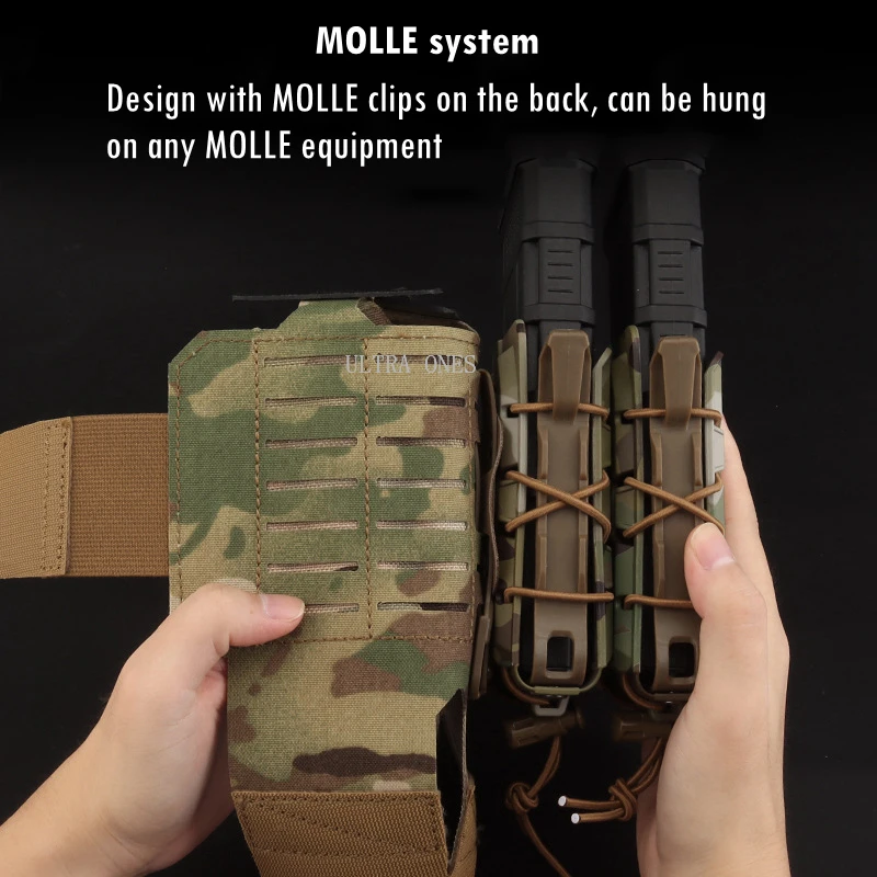 Bolsa táctica MOLLE para disparar y cazar, funda magnética de liberación rápida con Clip para cinturón Molle, Airsoft, 5,56 - imagen 5