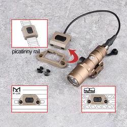 WADSN-linterna táctica de Metal M300B, juego de luces de explorador Modbutton de 450LM con riel Picatinny de 20mm para accesorios Airsoft, luz de pistola