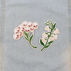 Parche bordado flores esqueleto punk – Termoadhesivo para ropa