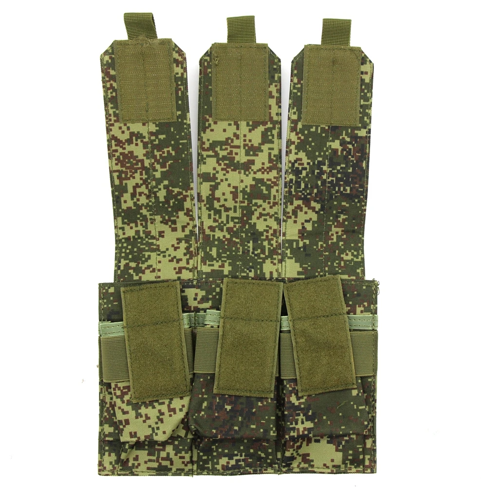 Bolsa Triple para revistas M4 5,6 7,62, bolsa individual doble para revistas para M6 AR M4 AR15, bolsa para Rifle, pistola, bolsa Molle, accesorio para chaleco - imagen 4