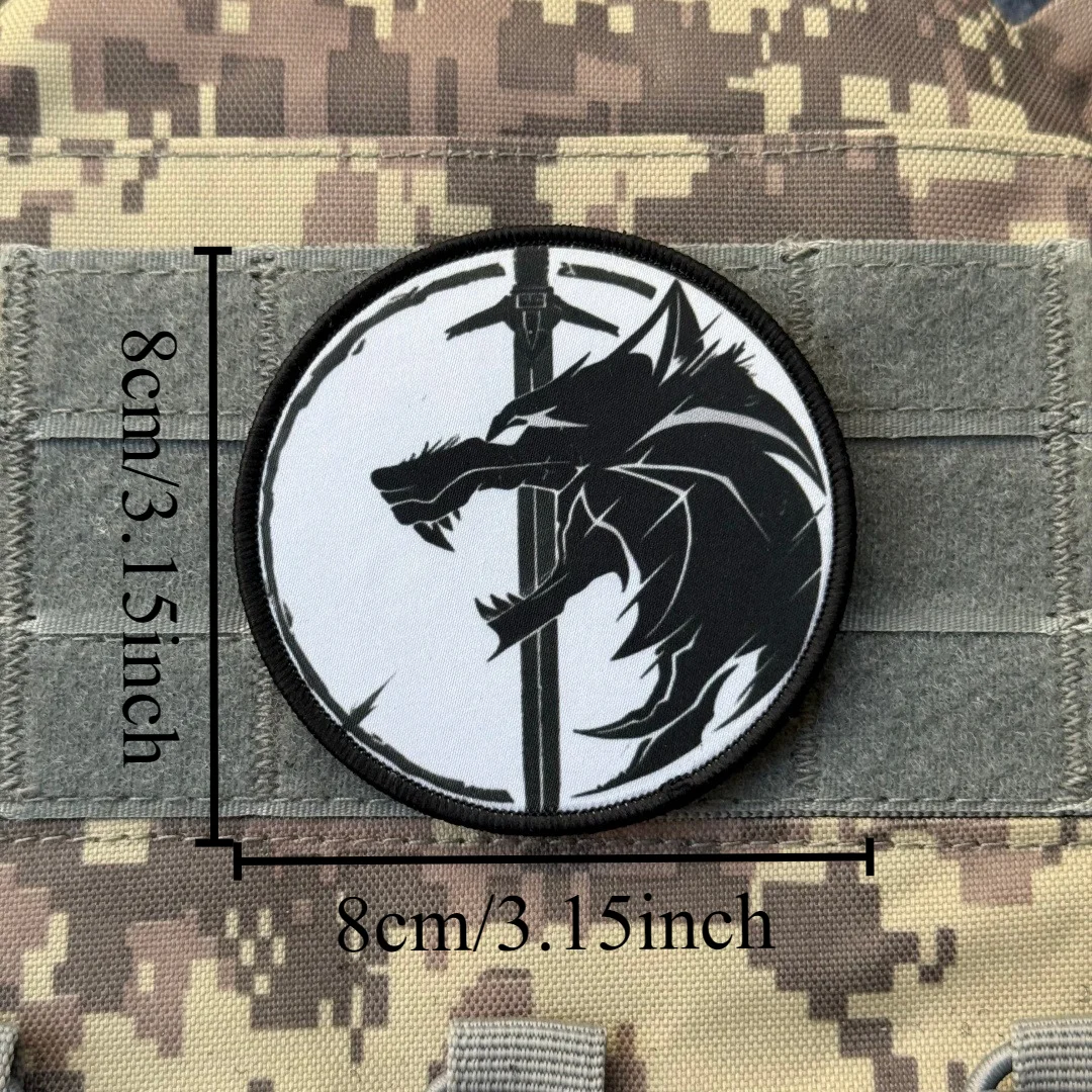Parche táctico de insignia de moral de lobo y zorro médico, apliques personalizados tácticos militares, gancho impreso, pegatinas para mochila y ropa - imagen 3