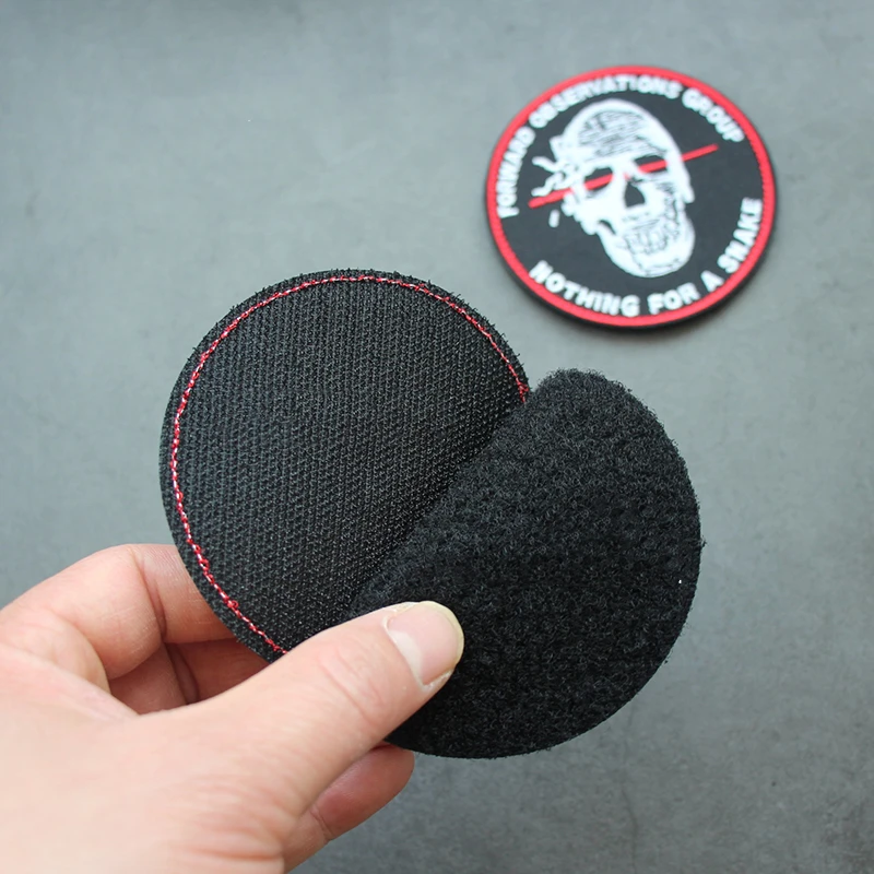 Parche bordado FORWARD NOTHING FOR A SNAKE SKULL, insignias tácticas para ropa, decoración de mochila - imagen 4