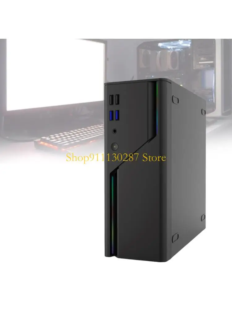 Minitorre escritorio J1HC, caja Metal calibre pesado, cuerpo acero para organización eficiente espacios con