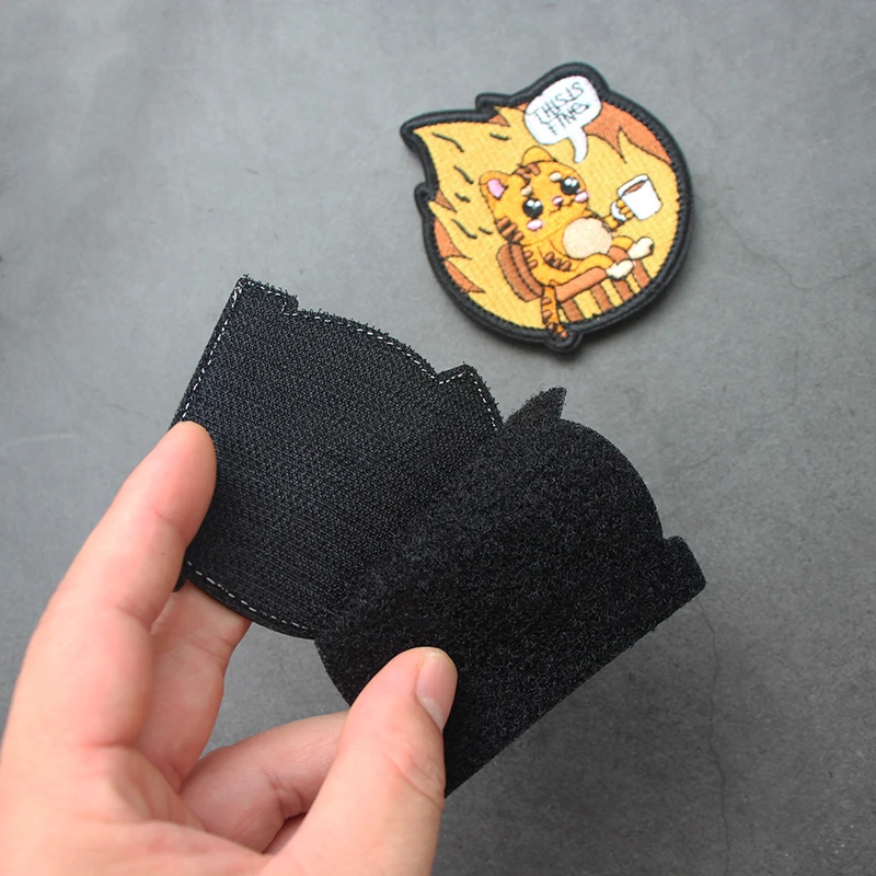 Parche bordado de gato arcoíris EW PEOPLE I Do What I Want, insignia táctica, apliques DIY, brazalete para decoración de bolsas de ropa - imagen 4