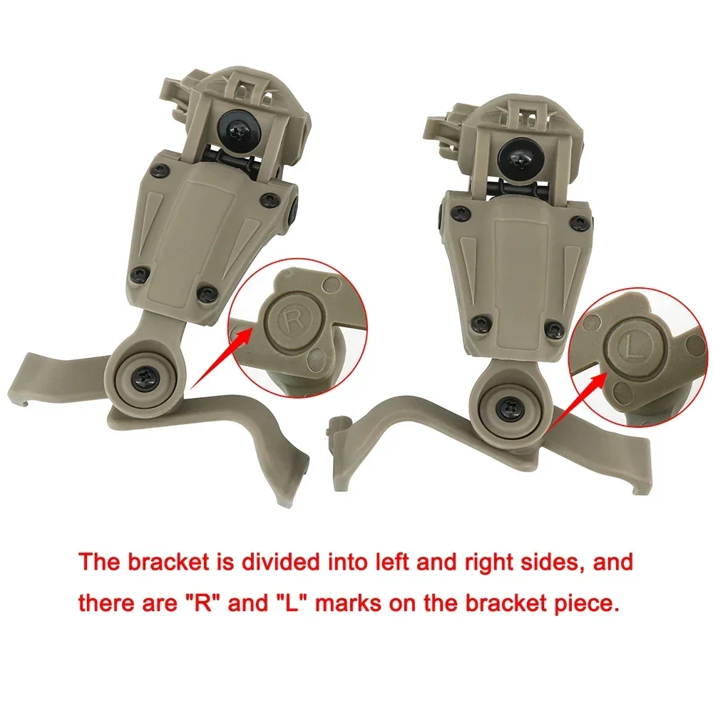 Auriculares tácticos M32, orejeras con reducción de ruido, adaptador de riel de arco para auriculares electrónicos EARMOR M32/M32H, Airsoft, tiro y caza - imagen 4
