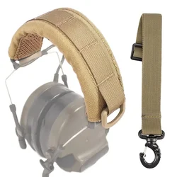 Funda Modular táctica para auriculares, diadema Molle, funda protectora militar para micrófono y auriculares, orejera para caza, correa de soporte para auriculares