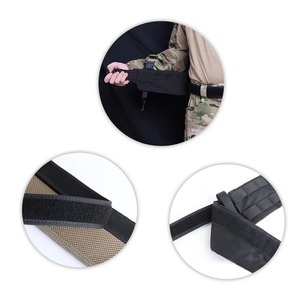 KRYDEX-cinturón interior con lazo táctico para hombre, accesorio de nailon sin hebilla para tiro y caza, de 1,5 pulgadas, color negro - imagen 5