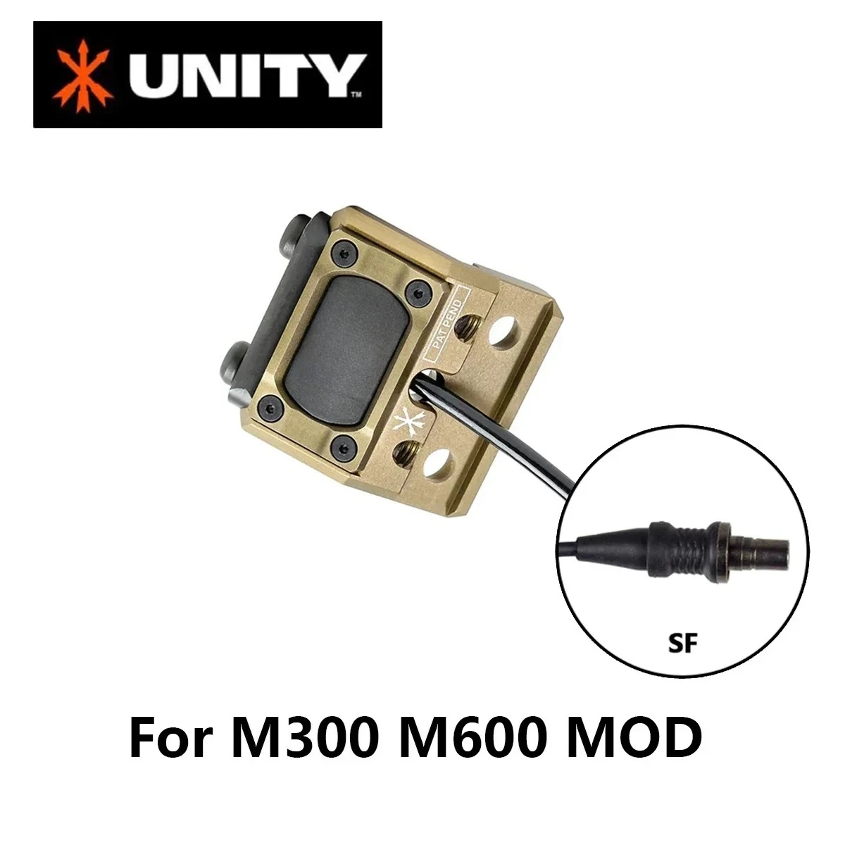 UNIDAD Metal ModButton interruptor remoto de presión riel de 20mm para Surefire M300 M600 Mod armas linterna DBAL-A2 PEQ15 2,5mm SF PLUG - imagen 4