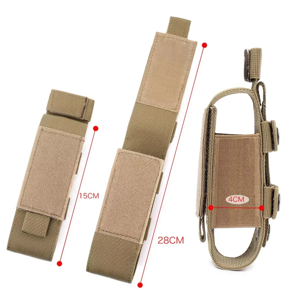 MOLLE-bolsa de torniquete de nailon, funda para linterna, soporte para linterna, funda para cuchillo de caza al aire libre, paquetes de tijera médica - imagen 3
