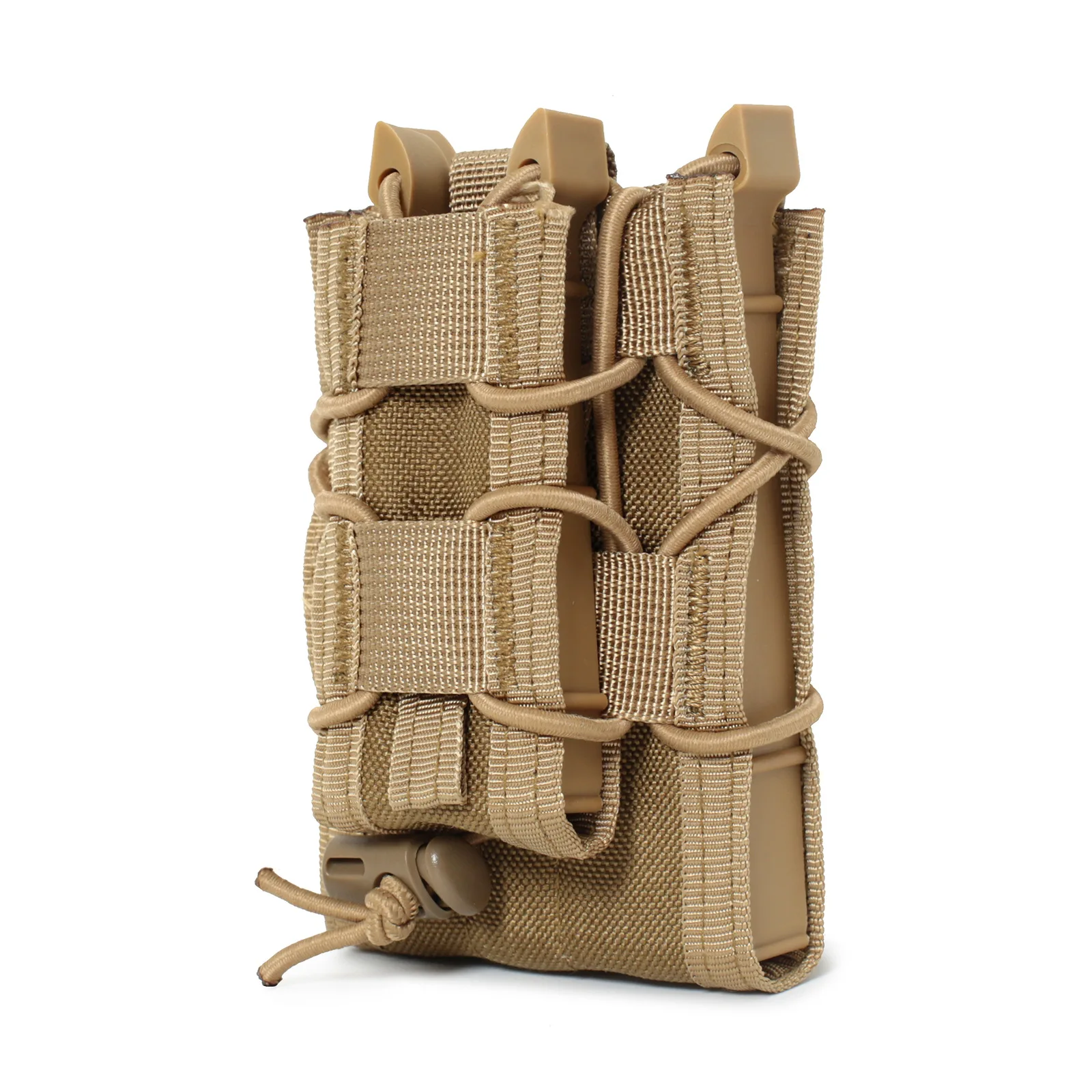 MOLLE-bolsa Mag doble individual 5,56 9mm, porta revistas con inserto de liberación rápida para trabajo, chaleco táctico, aparejo de pecho - imagen 2