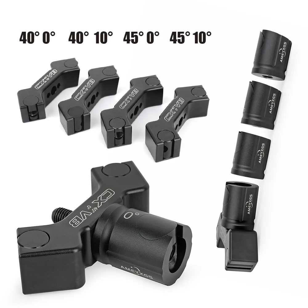 Tiro con arco 0 °   5 °   8 °   10 °   Soporte de barra de equilibrio de desconexión rápida 40 ° 45 °   Soporte adaptador de barra en V, estabilizador de arco, objetivo de caza para tiro