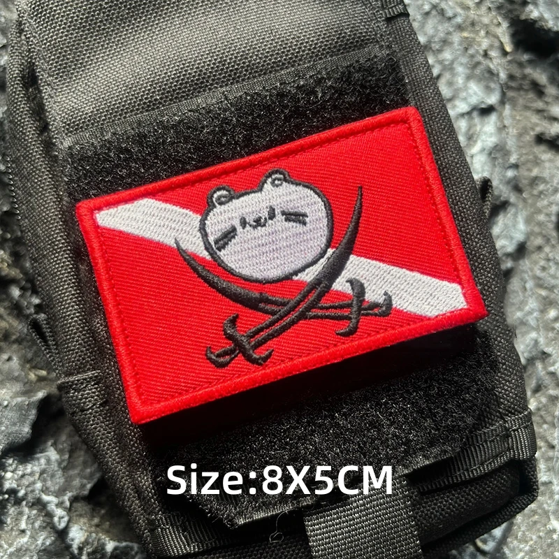 Parches de Velcro bordados de gato, Tigre, bestia, accesorios tácticos, brazalete, insignia de moral de gato pirata, pegatina de decoración de mochila - imagen 2