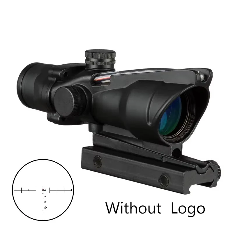 Visor 4x32 con fibra optica real y reticula iluminada con punto rojo - imagen 5