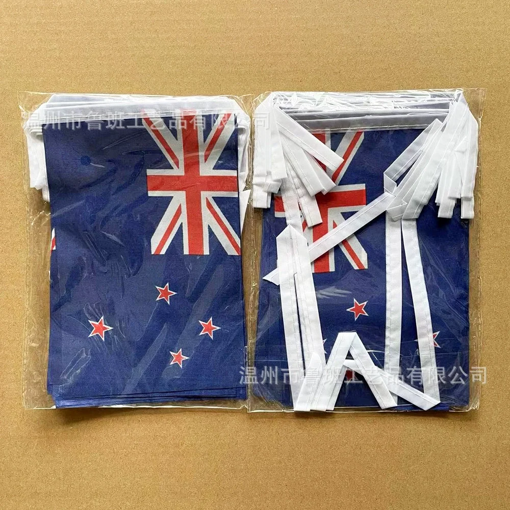 Banderines SKY Banderines de Nueva Zelanda, 14x21cm, 20 unids/lote, banderas de cuerda de Nueva Zelanda, banderín para decoración de fiesta y Festival - imagen 4