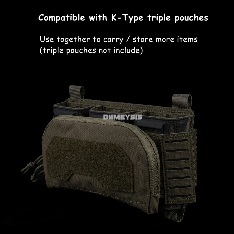 Bolsa táctica multicalibre Triple para revistas, bolsa de administrador de segunda capa para M4 556 de largo, 9mm Mag Aifsoft, portador de placa frontal - imagen 5