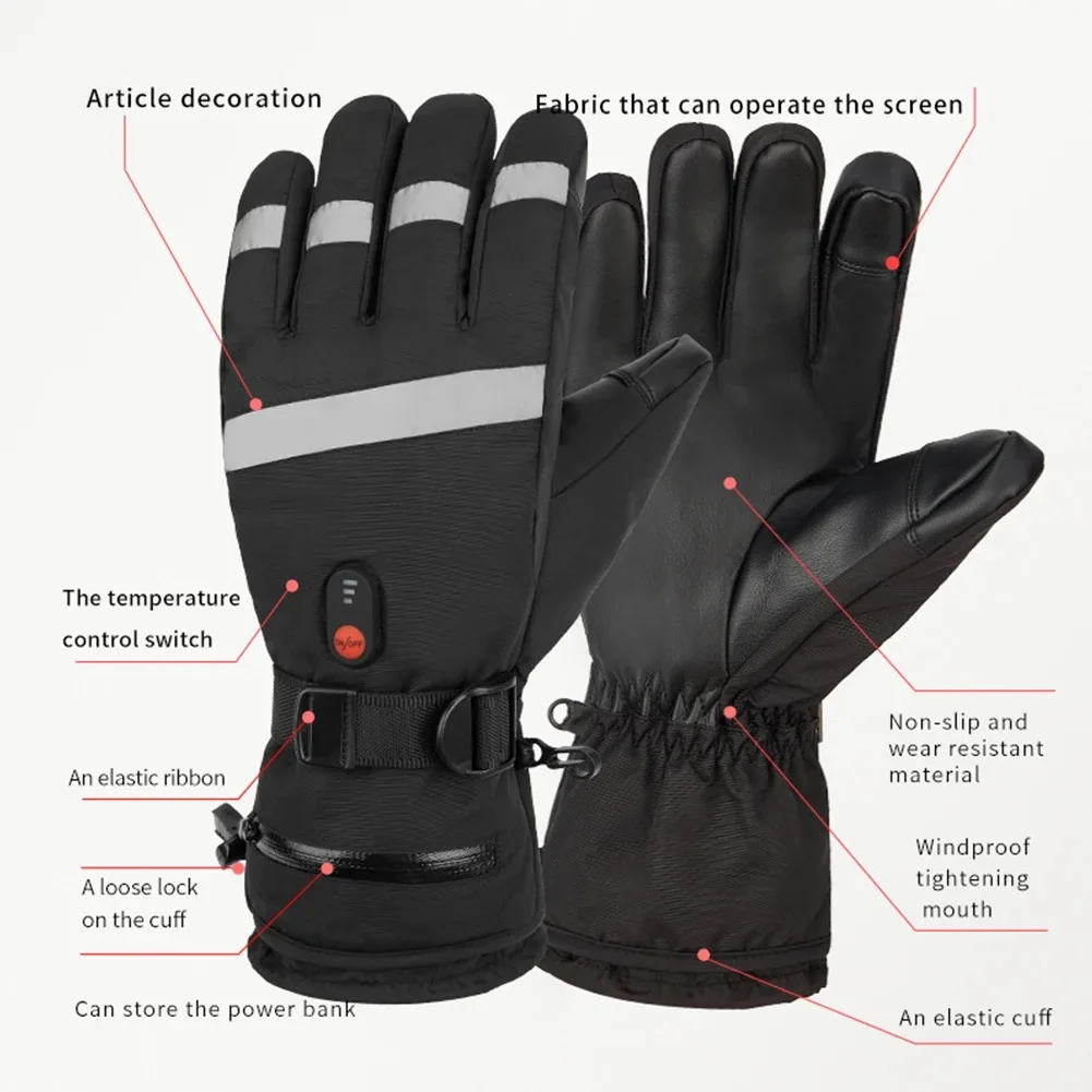 Guantes tácticos calefactables – Impermeables invierno para moto - imagen 2