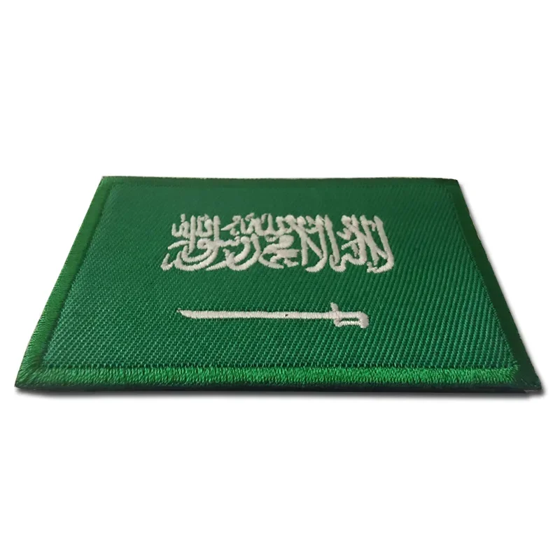 Parches de bandera de Arabia Saudita, insignia de moral, ropa, accesorios de mochila táctica, parche bordado de gancho y bucle - imagen 2
