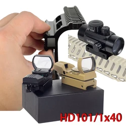 Soporte de alcance AK, montaje de óptica de riel lateral, mira de punto rojo, reflejo de tiro, pistola de Airsoft, mira telescópica holográfica para caza