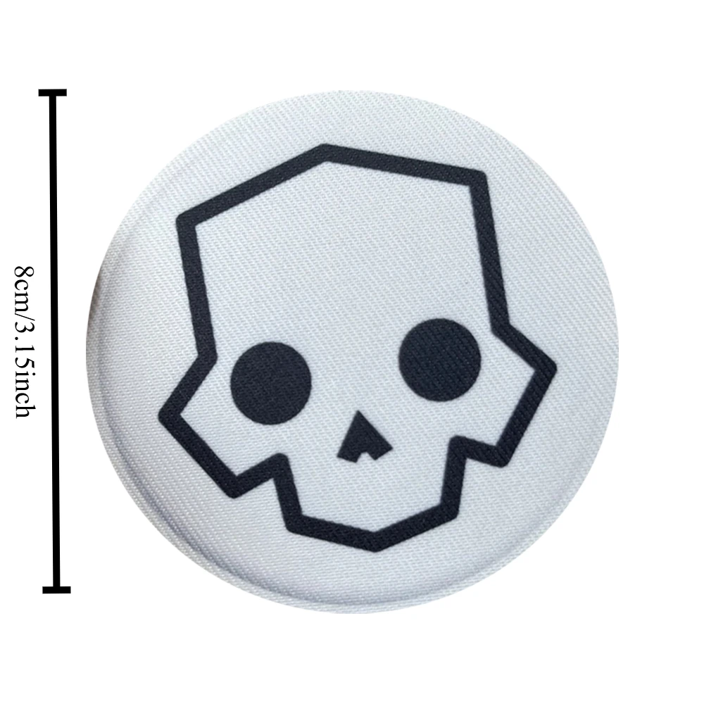 Parche táctico de moral de calavera blanca, insignia militar, pegatinas para mochila, brazalete con gancho y bucle, aplique para casco - imagen 3