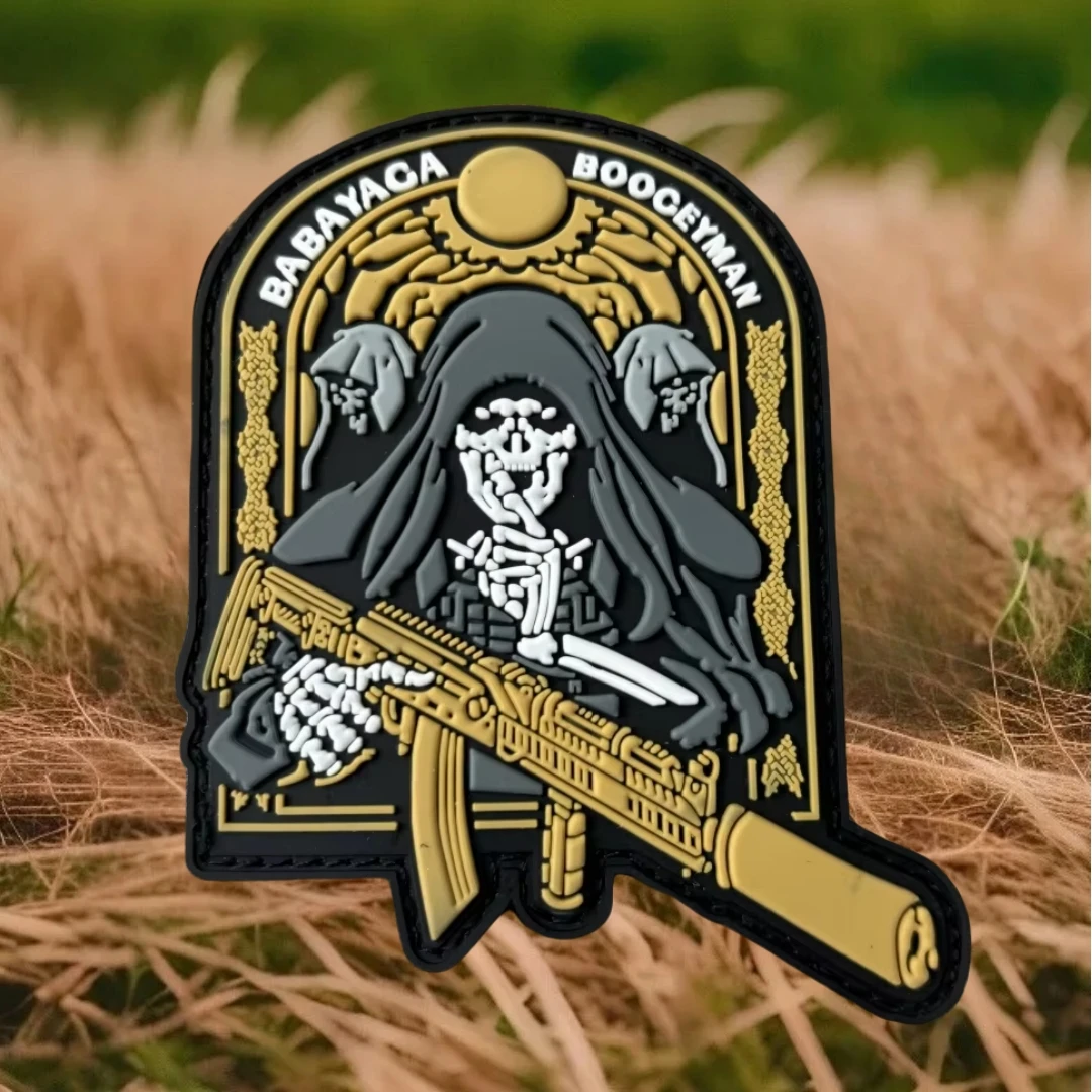 Parches de gancho y bucle de PVC 3D "BOOGEYMAN BABAYACA" para ropa, emblema de moral táctico, pegatina para mochila del ejército militar - imagen 4