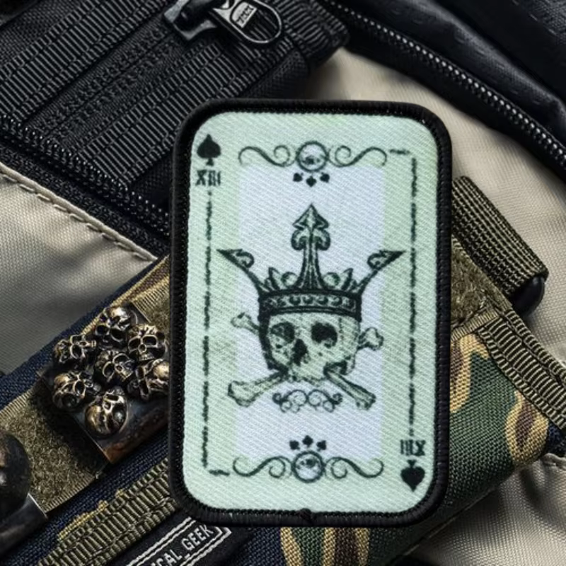 Parche Morale Ace of Spades táctico – Velcro para mochila o brazalete