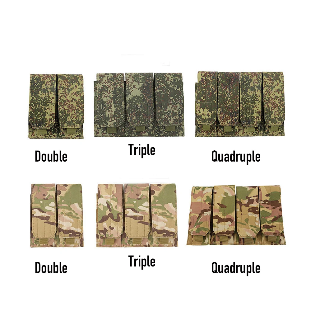 Bolsas tácticas Molle Triple para revistas, bolsa Mag de disparo Triple, bolsa de Paintball para juego de guerra, equipo para M14 Ak47