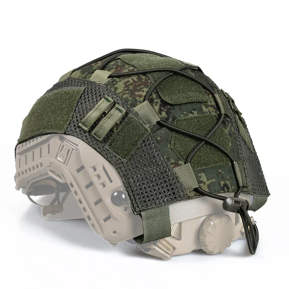 Funda de casco Militar para Fast MH PJ BJ OPS-Core, cubierta de casco táctico para Airsoft Paintball, camuflaje con cordón elástico, 10 piezas - imagen 4