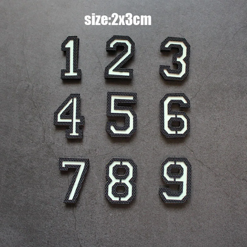 Parche luminoso de números árabes de 0 a 9, brazaletes digitales de Combinación libre, brazalete de moral, pegatinas tácticas de brazo, parche militar, bricolaje - imagen 4