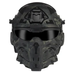 W-Ronin Casco táctico modular airsoft con máscara y auriculares