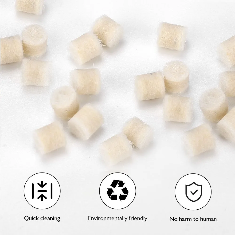 Kits de perdigones de limpieza de armas, almohadillas de mantenimiento de limpieza de barril Universal, herramientas de algodón, 17Cal .22Cal .25Cal, 100 unidades - imagen 2