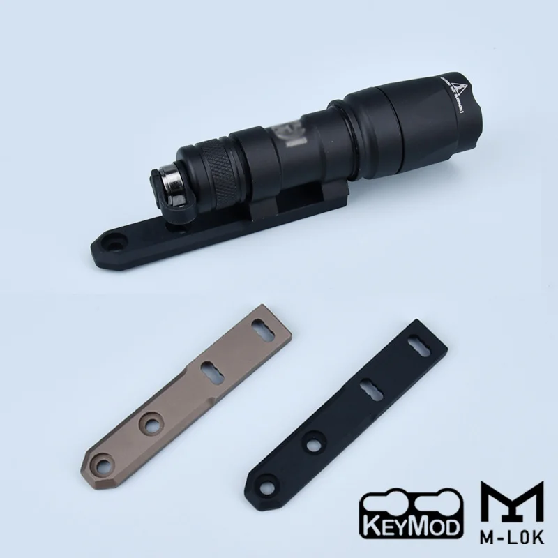 WADSN Airsoft linterna Base ARIS Inline Scout luz montura m-lok Keymod Surefir M300 M600 PLHv2 juguete arma luz lateral - imagen 3