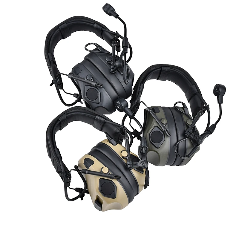 Cascos tácticos Defender con reducción de ruido y PTT Kenwood - imagen 2