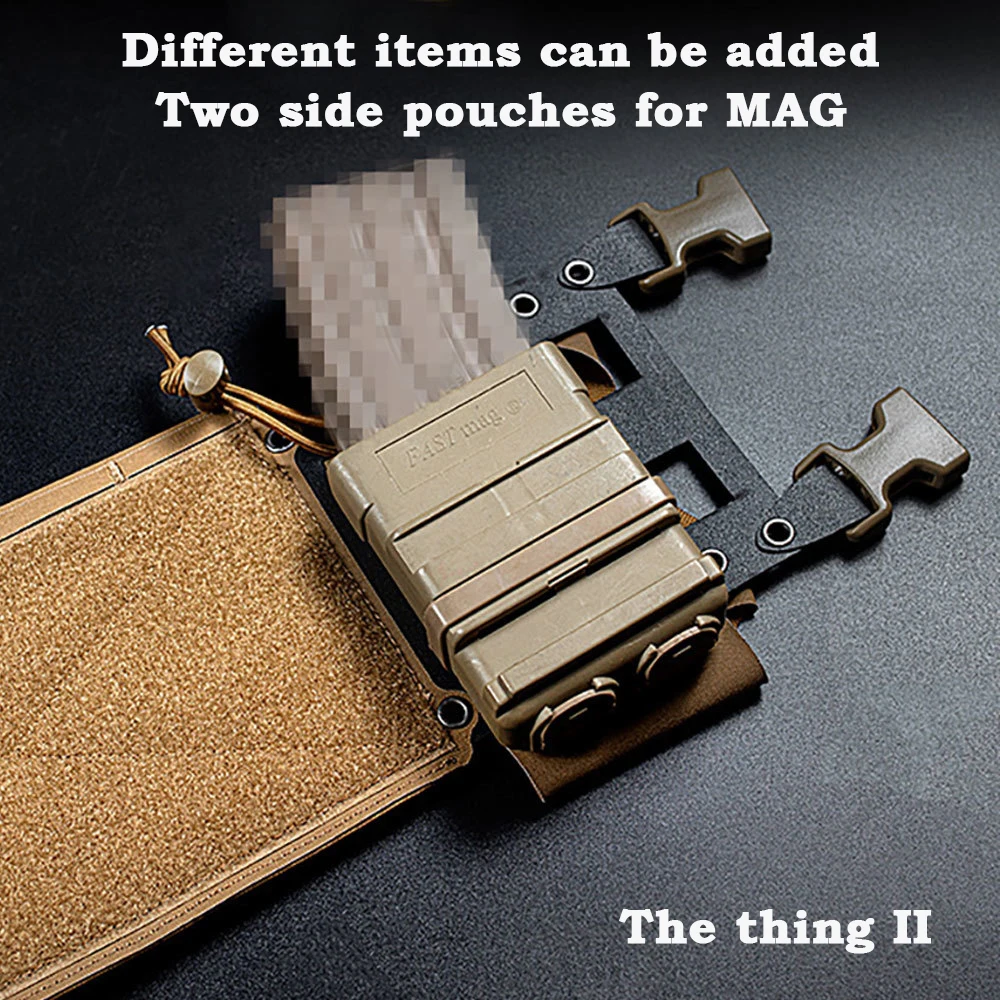 Plataforma de pecho táctica expansión rápida cosa 2 chaleco incorporado MOLLE Radio MAG bolsa expansor ala cosa 1 accesorios de caza Airsoft - imagen 5
