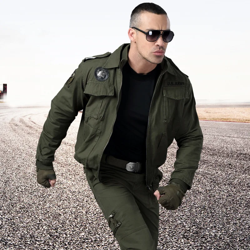 Chaqueta Bomber de alta calidad para hombre, abrigo de algodón puro con múltiples bolsillos, chaqueta informal, ropa para hombre, chaqueta táctica, prendas de vestir exteriores A5F1620 - imagen 5