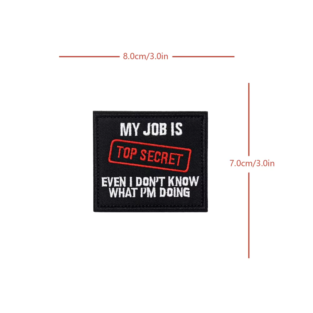 Parche táctico velcro MY JOB IS TOP SECRET – Moral militar mochila - imagen 5