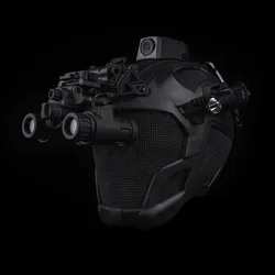 Casco táctico con protección total y visera de malla de alambre