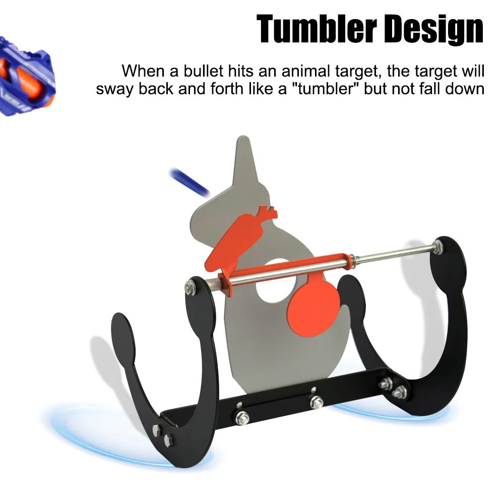 Pistola de aire táctica de reinicio automático, objetivo de vaso de acero al carbono, reinicio automático, objetivo de tiro para accesorios de caza - imagen 4