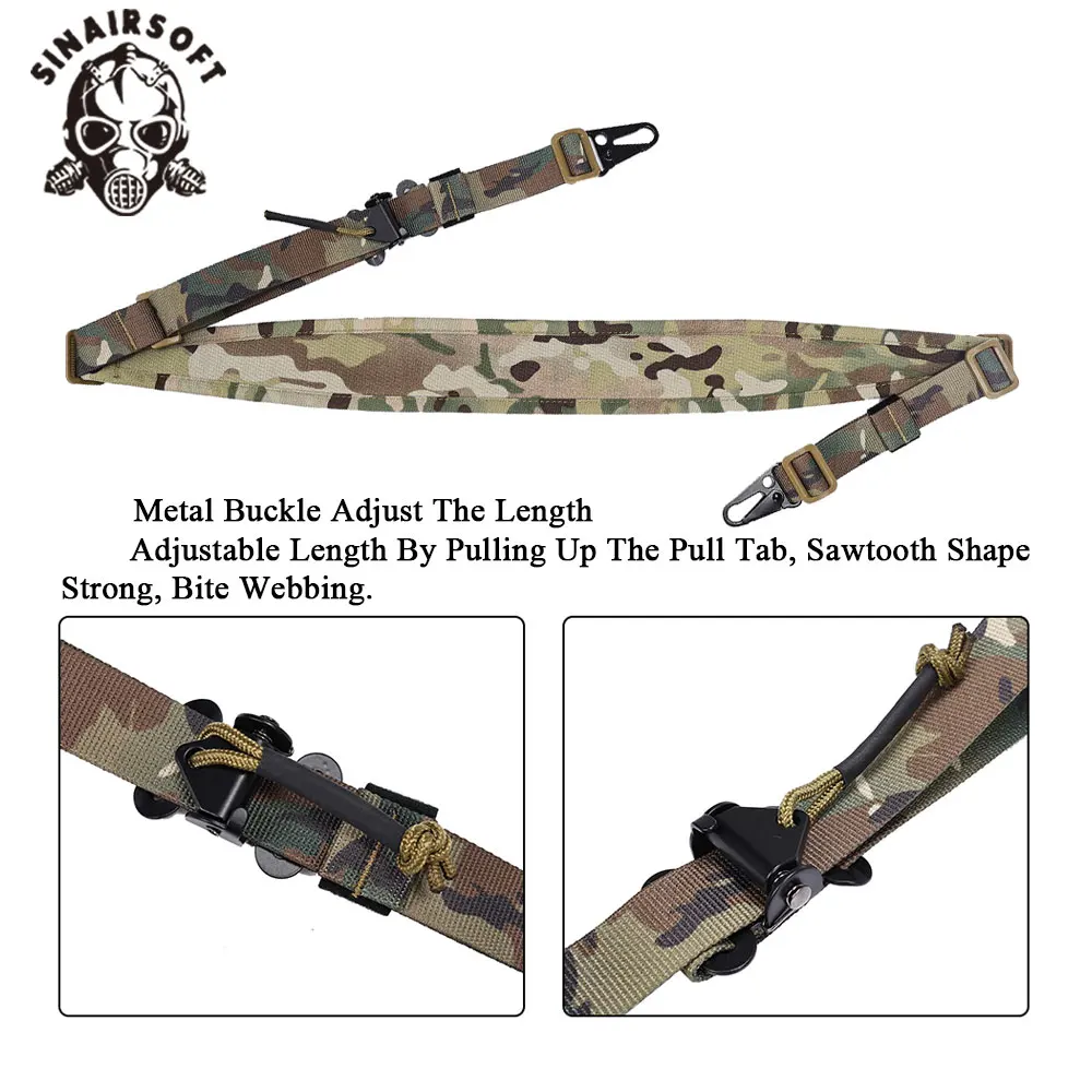 Tirador táctico con lengüeta, correa Modular, Rifle ajustable MK2 FCPC, chaleco acolchado, tirantes de bucle común, accesorios Airsoft - imagen 5