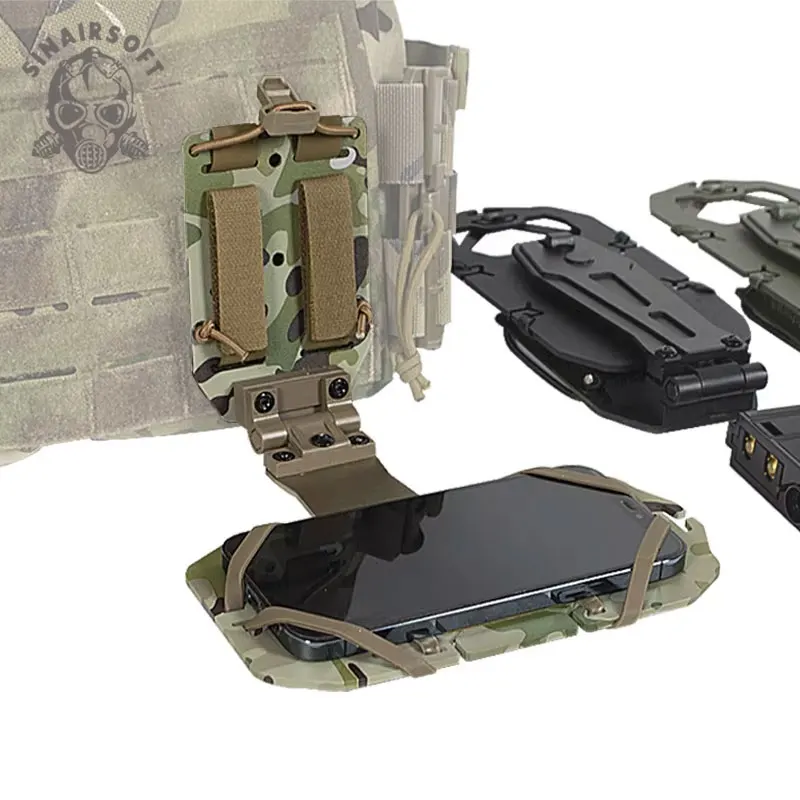 Chaleco táctico Molle, accesorios, correa para el pecho, tablero de navegación plegable, soporte giratorio para teléfono, estilo S & S, ligero, multifuncional - imagen 3