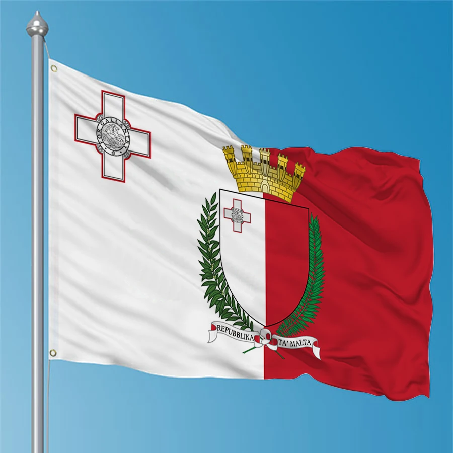 Bandera de Malta Mlt de 90x150cm, banderas con emblema maltés, decoración impresa de poliéster, tapiz de pancarta - imagen 5