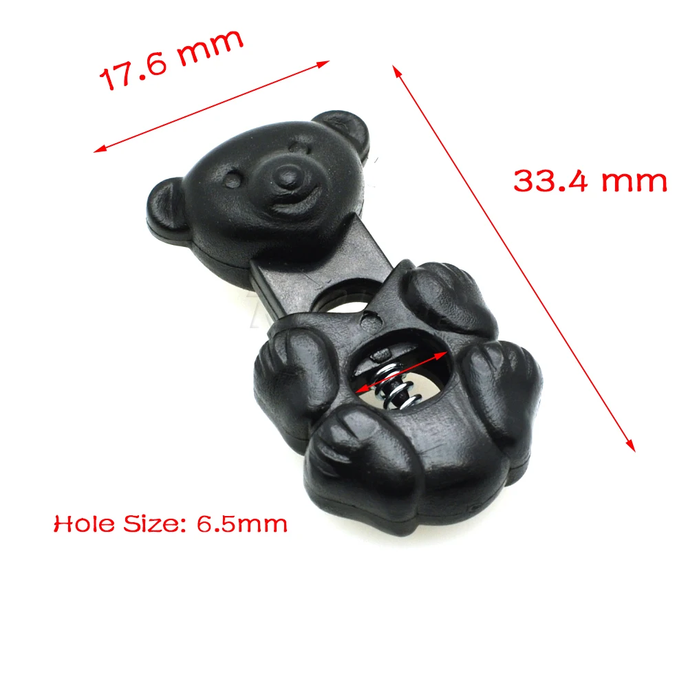 Tapón de palanca de bloqueo de cordón estilo oso para zapatos, Paracord, ropa deportiva, accesorios para mochila - imagen 2