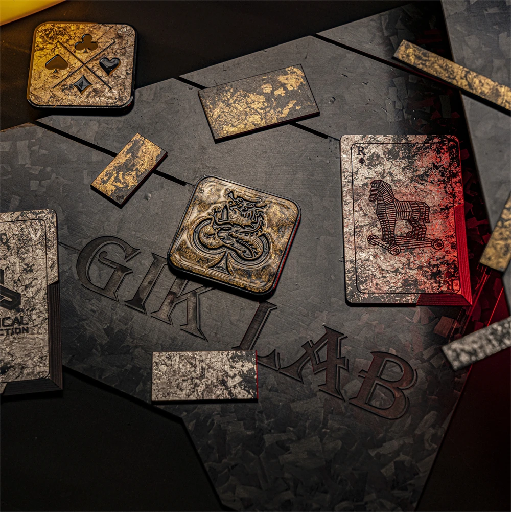 Parche de fibra de carbono de lámina de oro puro y plata, marca de espada de dragón, póker, pulpo, Luban, bloqueo, esquemas trojan, revestimiento TAD, brazalete táctico - imagen 4