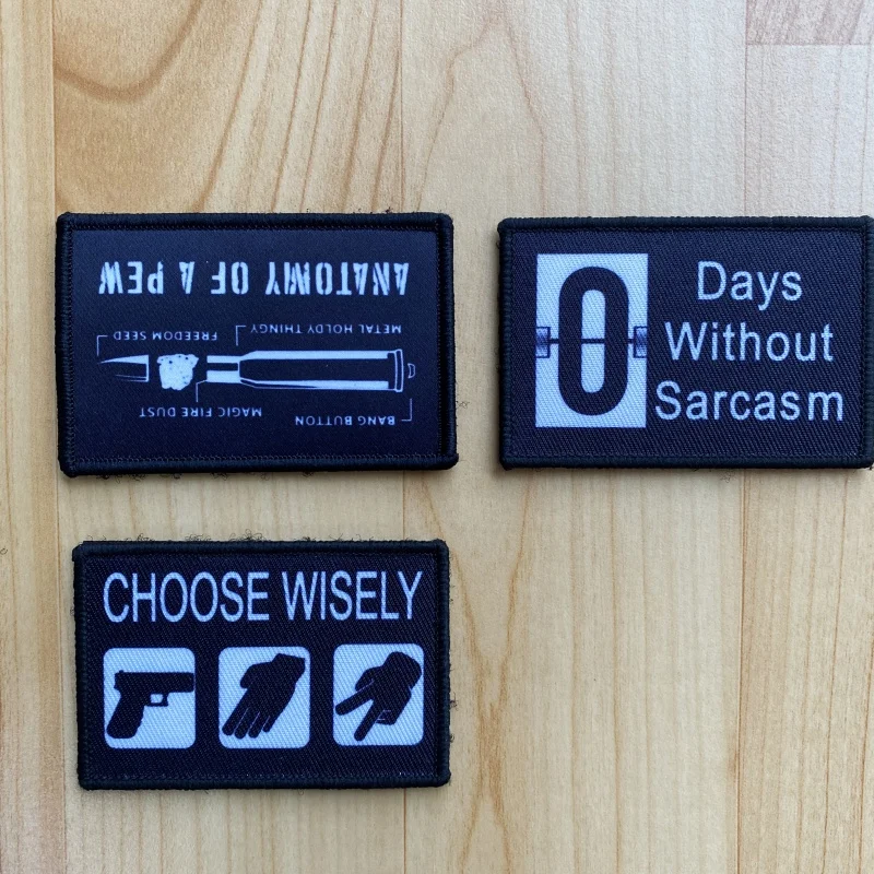 Parche de bala militar de anatomía de un Pew, mochila impresa, gancho y bucle sin sarcasmo, insignia de moral, emblema - imagen 2