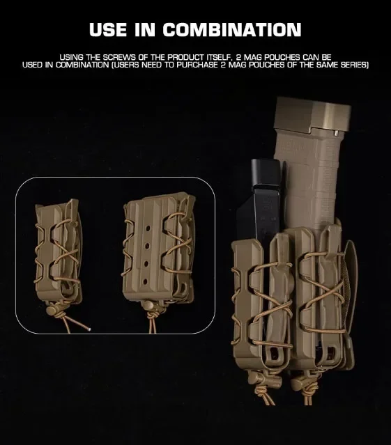 Bolsa Mag para Rifle todo terreno, bolsa de cintura para caza de 5,56/7,62mm, CS Wargame, sistema táctico Molle, accesorios de tiro - imagen 3