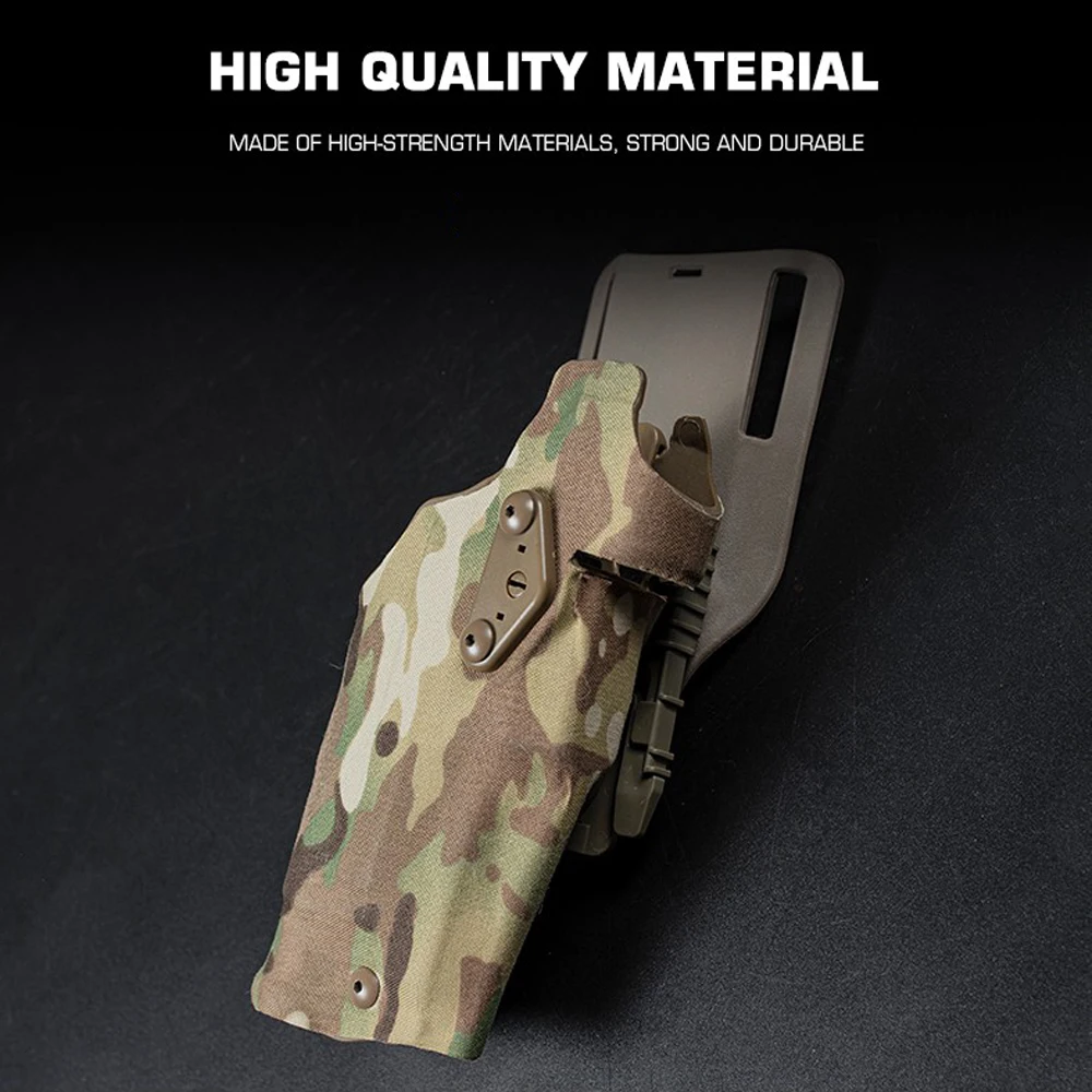 Funda de pistola táctica 6354DO para Glock 17/19 con linterna X300/X300U Airsoft-832 ALS funda de mallas de liberación rápida - imagen 3