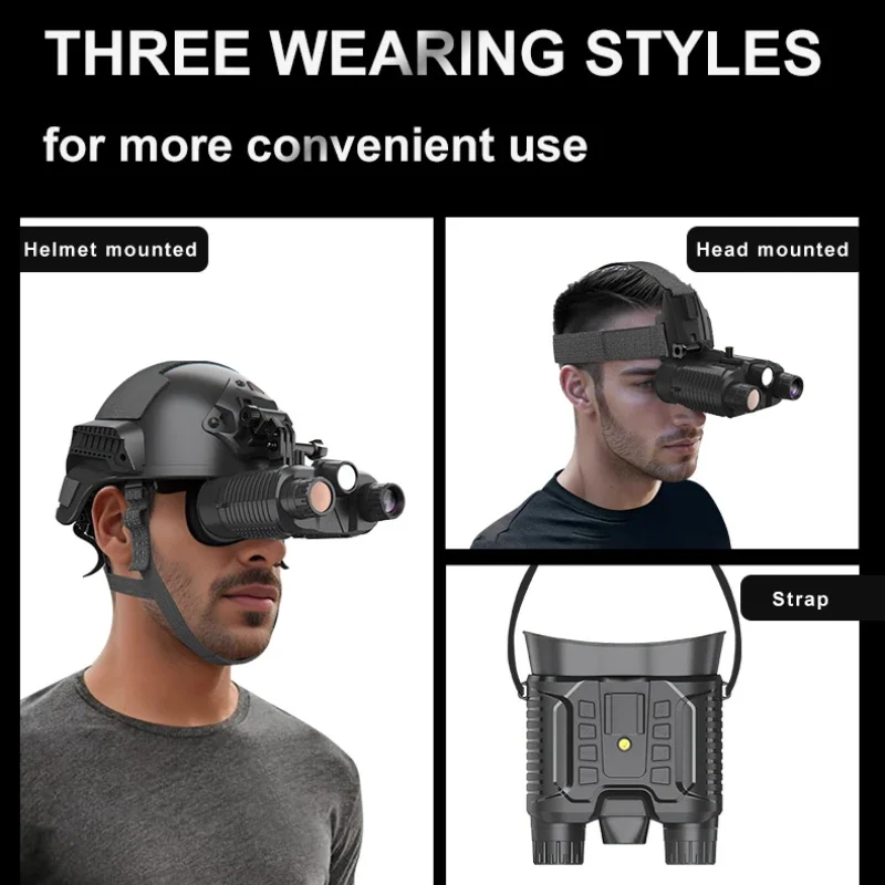 Binocular de visión nocturna con Zoom Digital 8X montado en la cabeza, pantalla de 2,7 pulgadas, vídeo 4K, luz IR/blanca de 36MP para vigilancia de seguridad nocturna - imagen 3