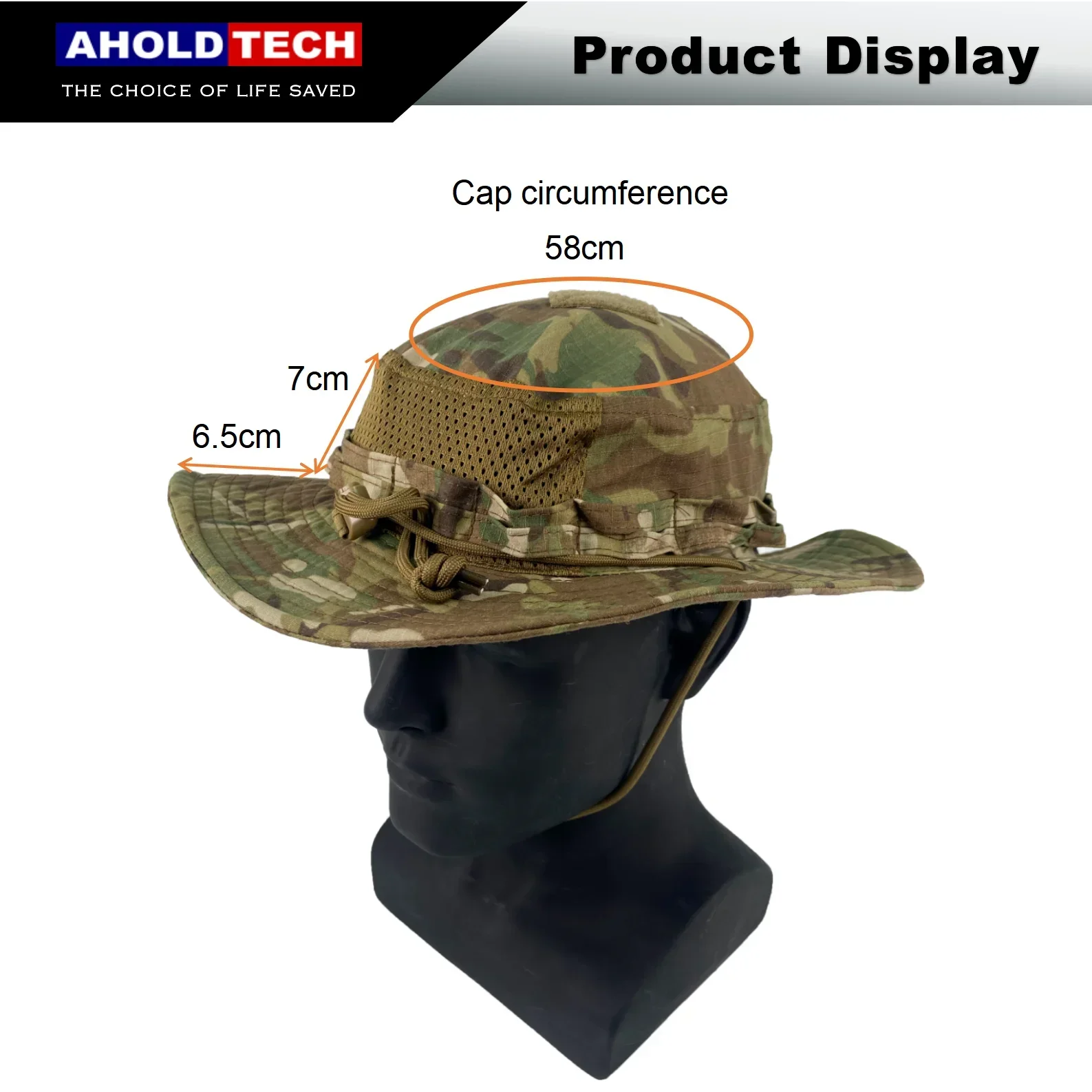 Aholdtech Sombrero de caza al aire libre Sombrero Boonie táctico Gorra de cubo para el sol Pesca Senderismo Escalada Sombreros para deportes Sombrero - imagen 3